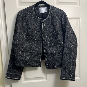 Amour Vert Wool Blend Tweed lady jacket